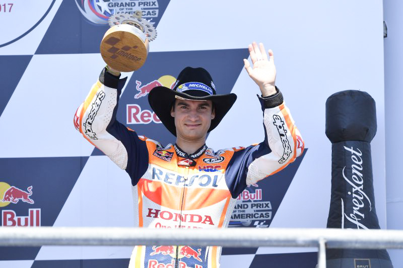 Tay đua Dani Pedrosa xếp vị trí thứ 6 trên bảng thành tích tổng sau chặng 3 MotoGP 2017.