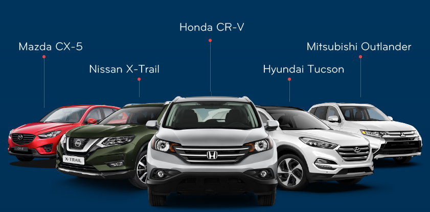 Lựa chọn Mazda CX-5, Hyundai Tucson, Nissan X-Trail và Mitsubishi Outlander CKD thay vì Honda CR-V.