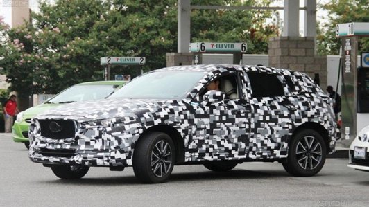 Mazda CX-5 2018 thừa hưởng thiết kế CX-9 lộ ảnh trên đường thử