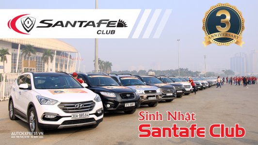 Hơn 50 chiếc Hyundai SantaFe tạo hình ấn tượng mừng sinh nhật 3 tuổi Fe Club tại Hà Nội [VIDEO]