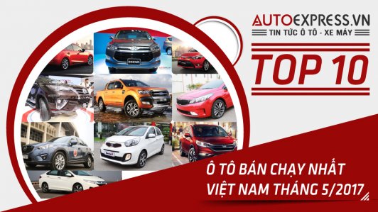Bức tranh thị trường ô tô Việt Nam tháng 5/2017: Toyota Vios trở lại ngôi vương