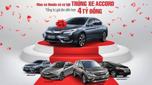 Khách hàng mua xe Honda tháng 7 có cơ hội trúng xe Accord