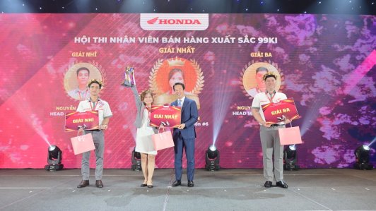 Xướng tên 03 nhân viên bán hàng xuất sắc 99Ki của Honda Việt Nam