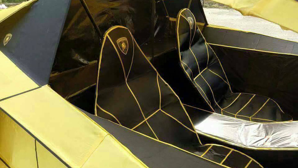 Nội thất Lamborghini Aventador giấy