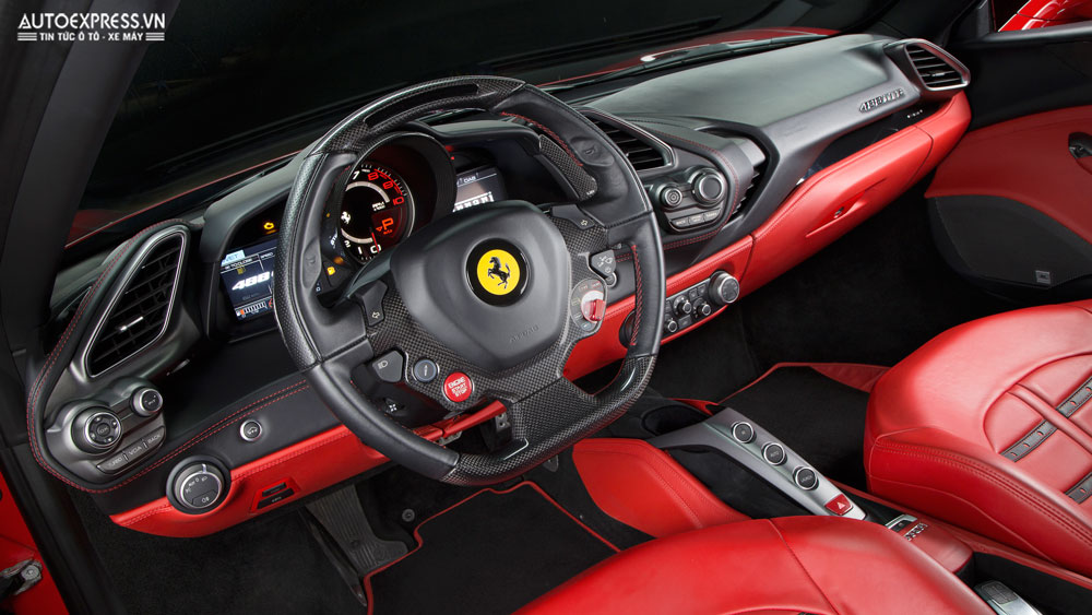 Nội thất siêu xe Ferrari 488 GTB