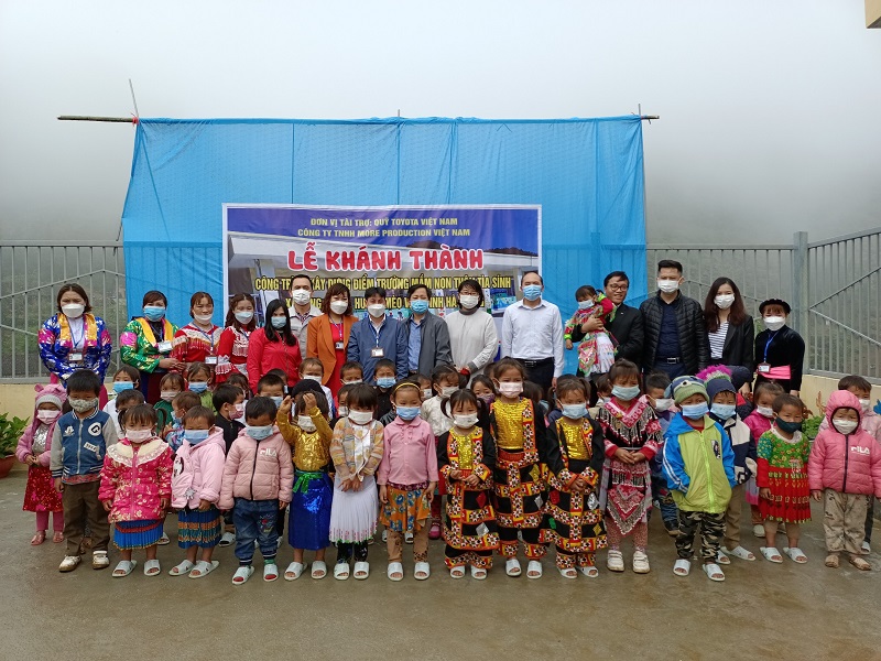 Quỹ Toyota Việt Nam hỗ trợ xây dựng điểm trường cho trẻ em vùng cao Hà Giang