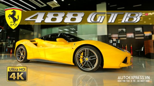 Siêu xe Ferrari 488 GTB màu vàng rực rỡ giá 16 tỷ đồng tại Việt Nam [4K| VIDEO]