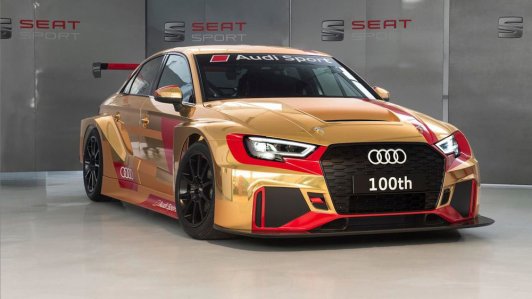 Audi công bố chiếc RS3 LMS thứ 100 màu gold "độc nhất vô nhị"