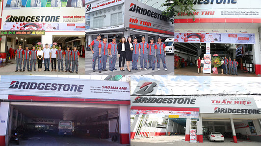 Bridgestone cán mốc 50 trung tâm dịch vụ lốp xe du lịch tại Việt Nam